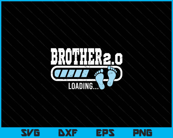 2nd second time brother loading bar baby announcement SVG cut file
