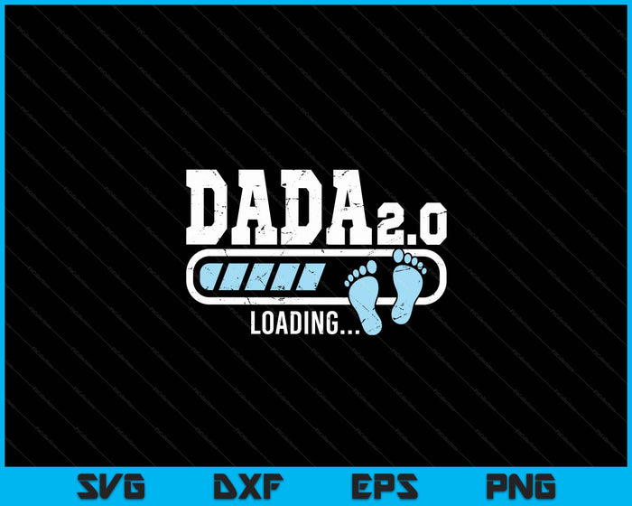 2nd Second Time Dada Loading Bar Baby Announcement SVG PNG Digital Cutting Files