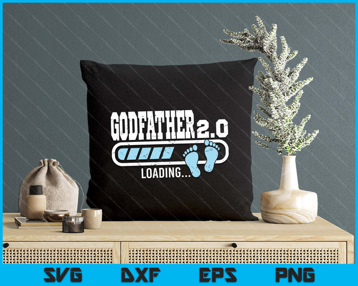 2nd Second Time Godfather Loading Bar Baby Announcement SVG PNG Digital Cutting Files