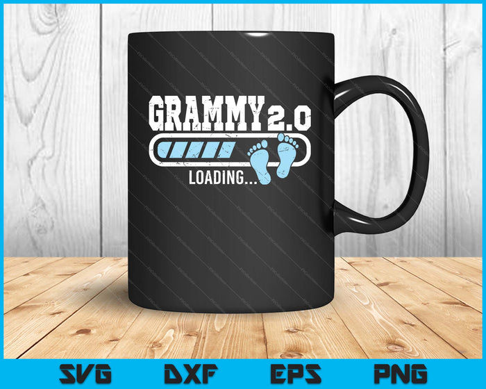 2nd Second Time Grammy Loading Bar Baby Announcement SVG PNG Digital Cutting Files