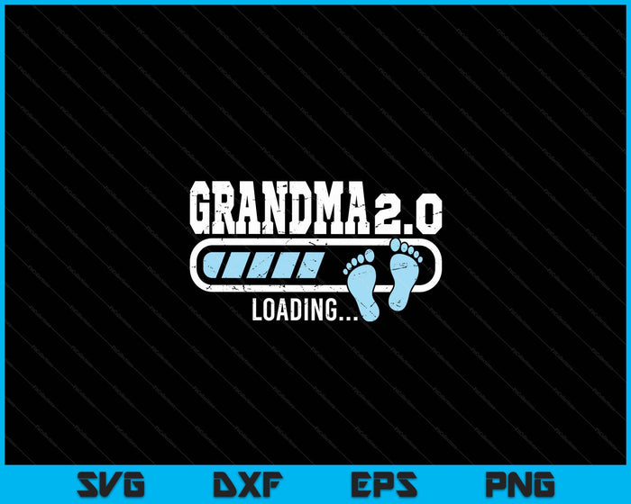 2nd Second Time Grandma Loading Bar Baby Announcement SVG PNG Digital Cutting Files