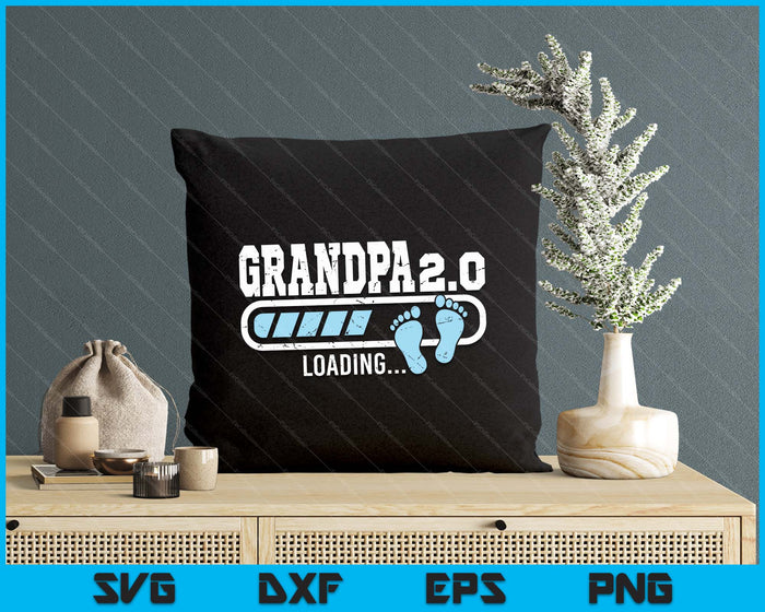 2nd Second Time Grandpa Loading Bar Baby Announcement SVG PNG Digital Cutting Files