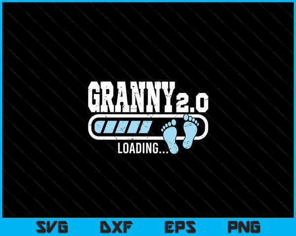 2nd second time granny loading bar baby announcement SVG cut file
