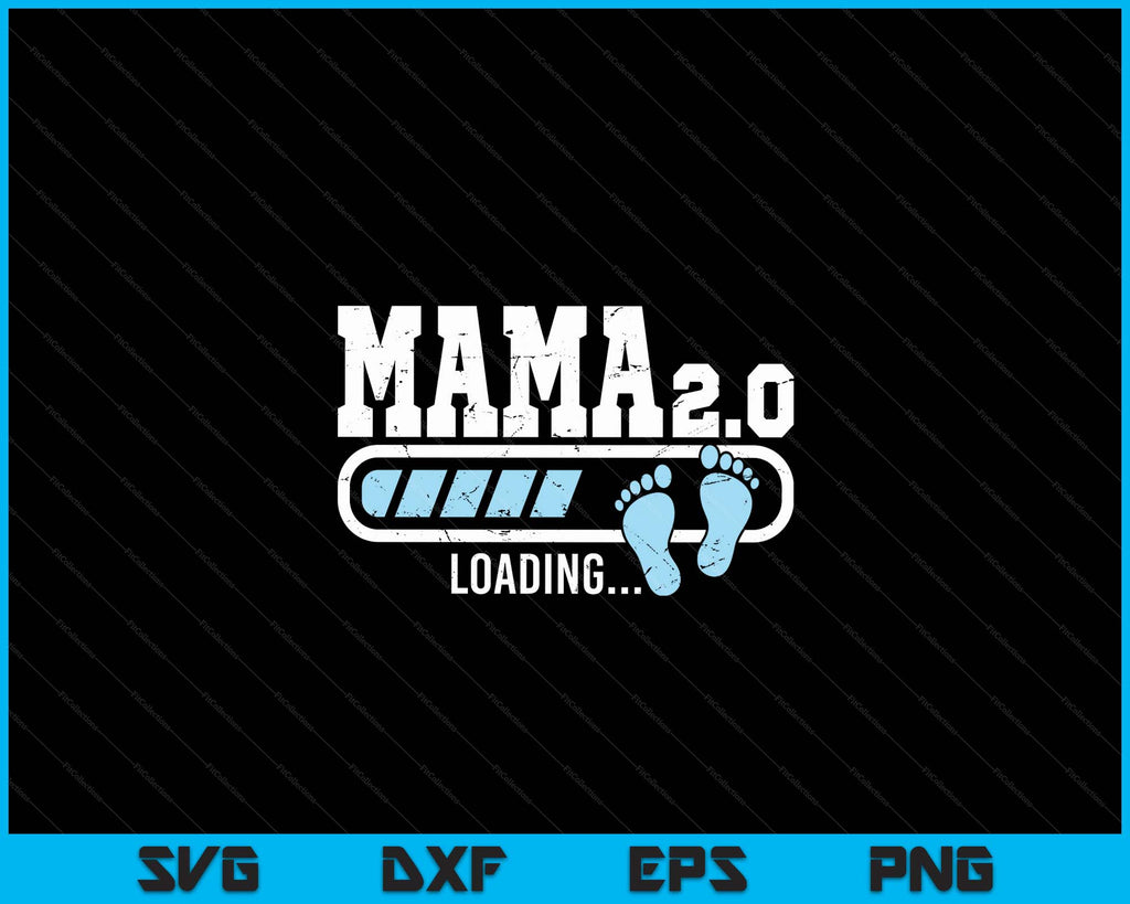 2nd Second Time Mama Loading Bar Baby Announcement SVG Cutting Files ...