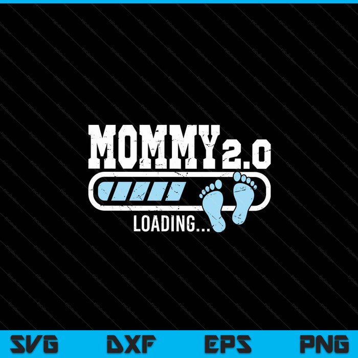 2nd second time mommy loading bar baby announcement SVG cut file