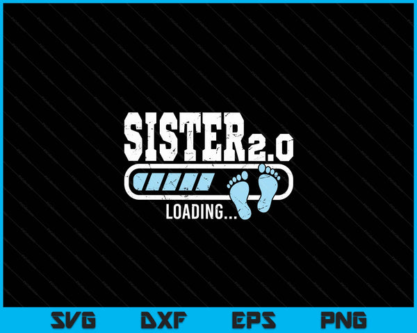 2nd second time sister loading bar baby announcement SVG cut file