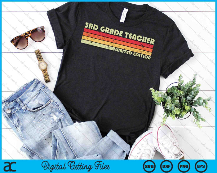 3RD GRADE TEACHER Funny Job Title Profession Birthday SVG PNG Digital Cutting Files