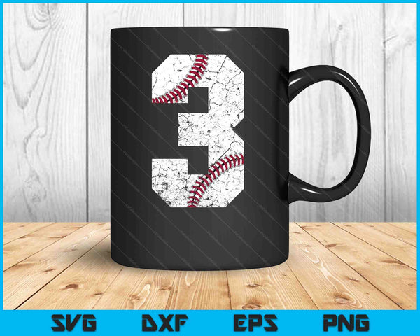 3rd Birthday 2023 Baseball SVG PNG Cutting Printable Files