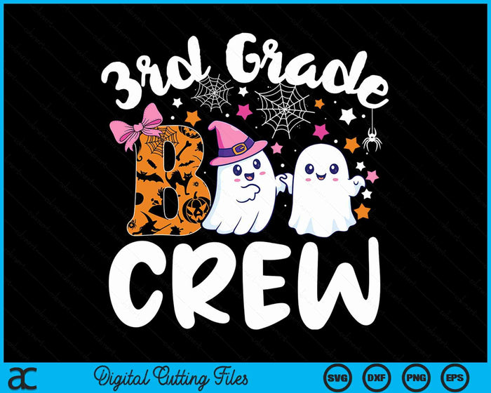 3rd Grade Boo Crew Third Grade Halloween Costume SVG PNG Digital Cutting File