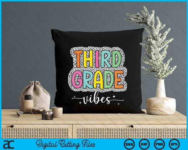 3rd Third Grade Vibes Back To School Dalmatian Dots SVG PNG Digital Printable Files