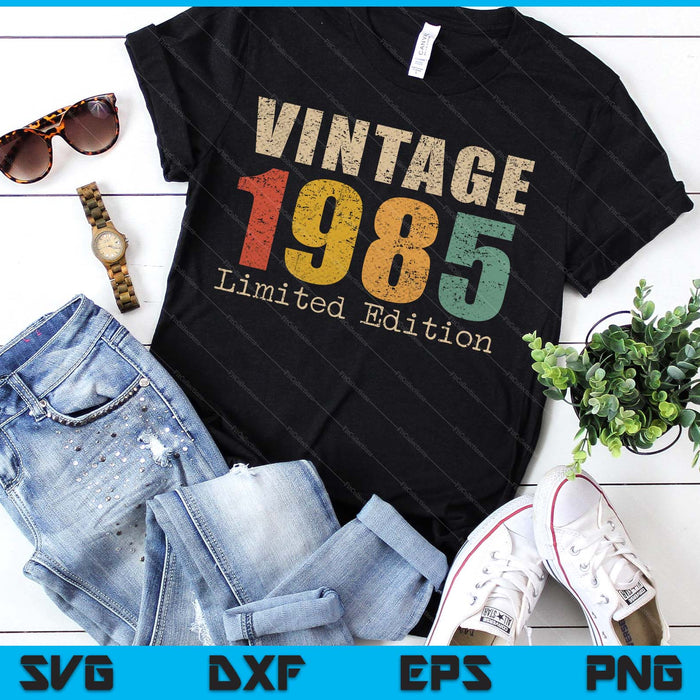 40 Year Old Gifts Vintage 1985 Limited Edition 40th Birthday SVG PNG Digital Printable Files