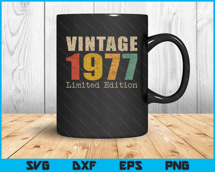 48 Year Old Gifts Vintage 1977 Limited Edition 48th Birthday SVG PNG Digital Printable Files