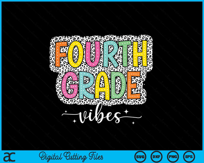 4th Fourth Grade Vibes Back To School Dalmatian Dots SVG PNG Digital Printable Files