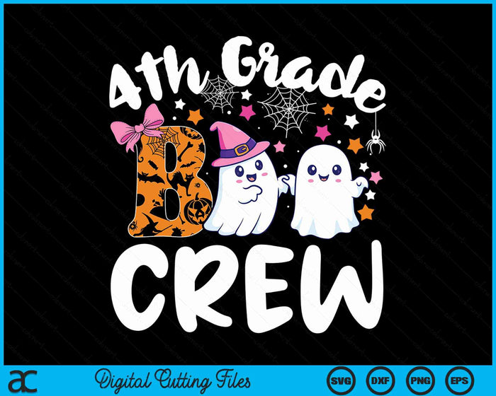 4th Grade Boo Crew Fourth Grade Halloween Costume SVG PNG Digital Cutting File