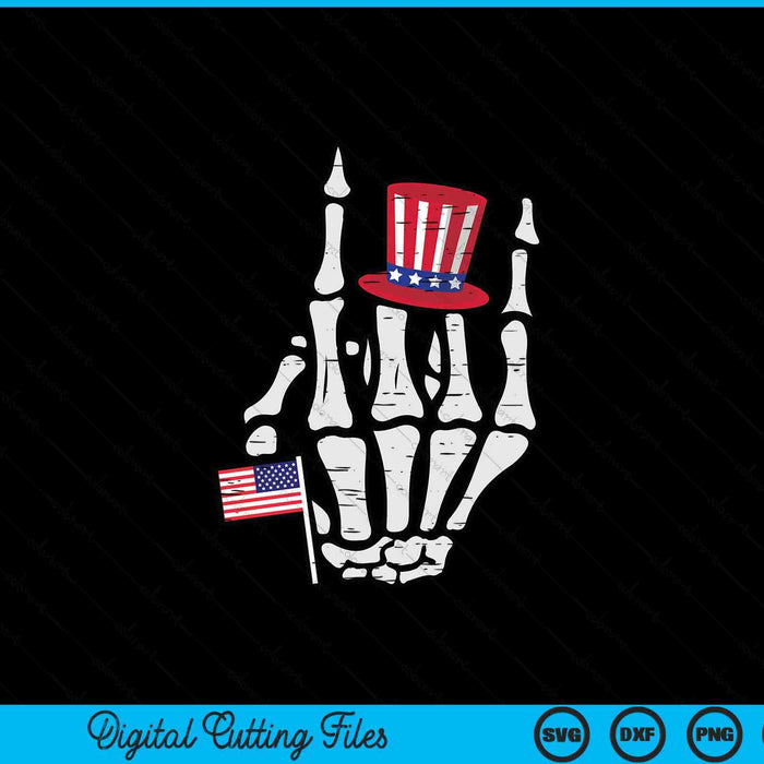 4th July Rock Hand Skeleton Pocket Patriotic SVG PNG Digital Printable Files