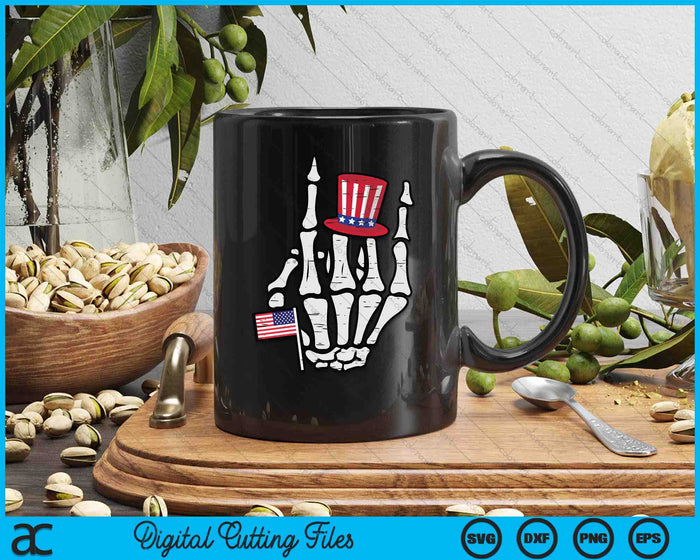4th July Rock Hand Skeleton Pocket Patriotic SVG PNG Digital Printable Files