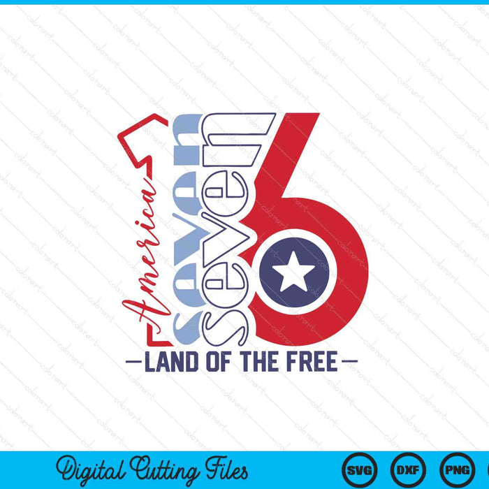4th of July American flag SVG cut file