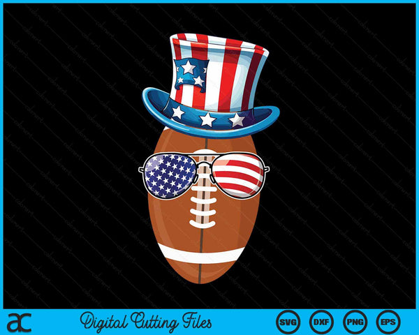 4th Of July American Football Patriotic Player Athlete SVG PNG Digital Cutting Files