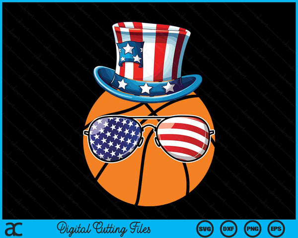 4th Of July Basketball Patriotic Player Athlete SVG PNG Digital Cutting Files