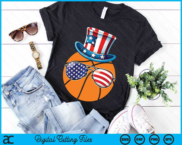 4th Of July Basketball Patriotic Player Athlete SVG PNG Digital Cutting Files