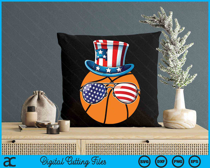 4th Of July Basketball Patriotic Player Athlete SVG PNG Digital Cutting Files