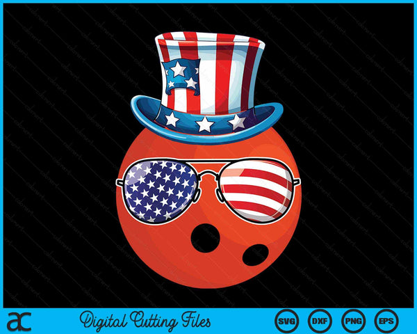 4th Of July Bowling Patriotic Player Athlete SVG PNG Digital Cutting Files