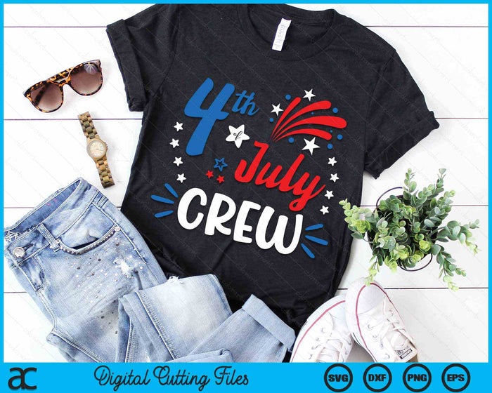 4th Of July Crew Independence Day Family Matching SVG PNG Digital Cutting File