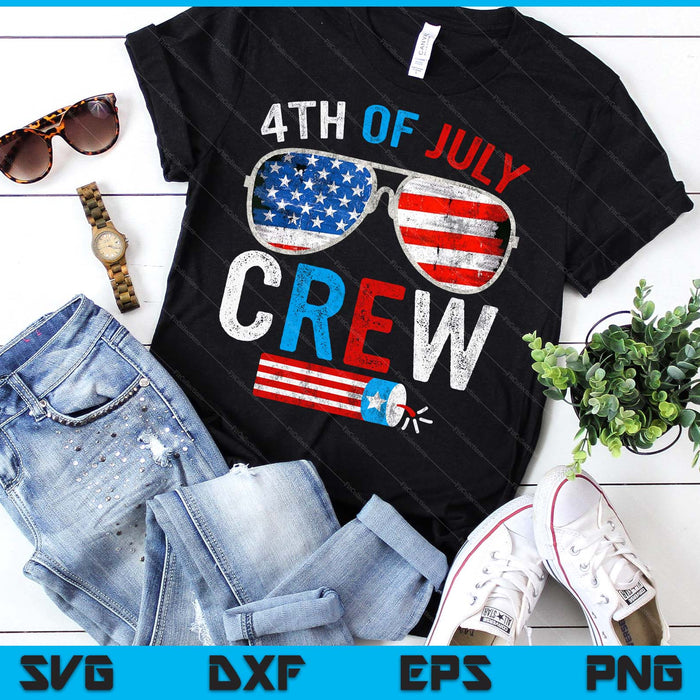 4th Of July Crew Matching Family SVG PNG Digital Printable Files