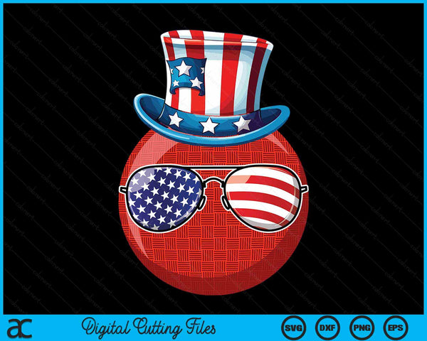 4th Of July Dodgeball Patriotic Player Athlete SVG PNG Digital Cutting Files