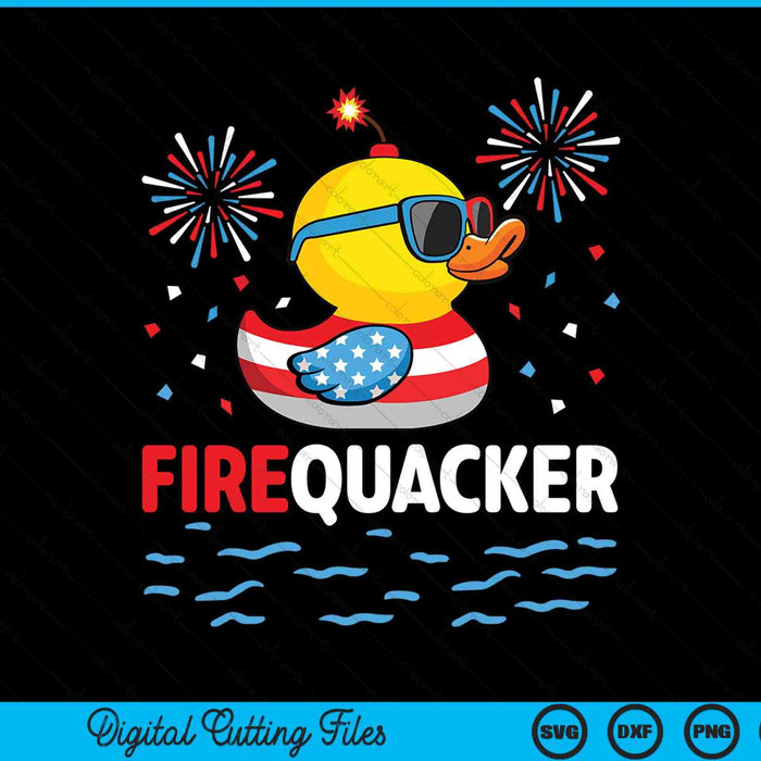 4th of July duck firequacker patriotic fourth SVG cut file