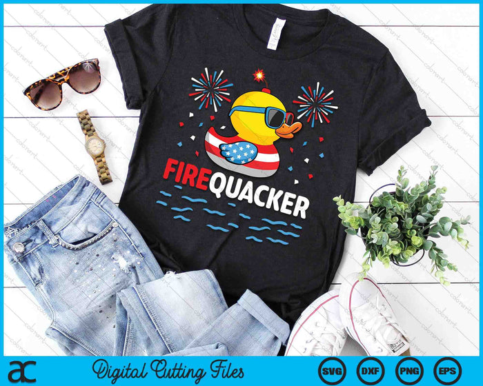 4th Of July Duck Firequacker Patriotic Fourth Of July Funny SVG PNG Digital Cutting File