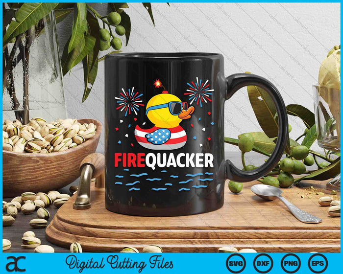 4th Of July Duck Firequacker Patriotic Fourth Of July Funny SVG PNG Digital Cutting File