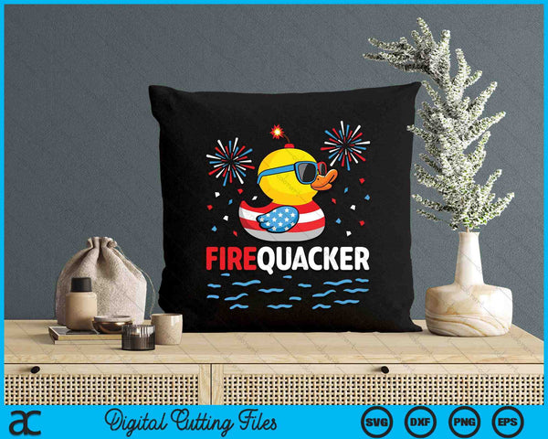 4th Of July Duck Firequacker Patriotic Fourth Of July Funny SVG PNG Digital Cutting File