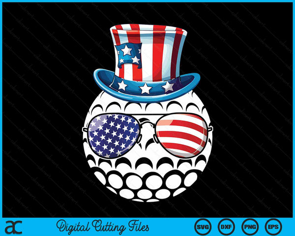 4th Of July Golf Funny Patriotic Player Athlete SVG PNG Digital Cutting Files