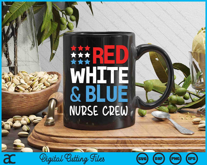 4th Of July Nurse Crew Scrub Tops Patriotic Nurses Matching SVG PNG Digital Cutting File