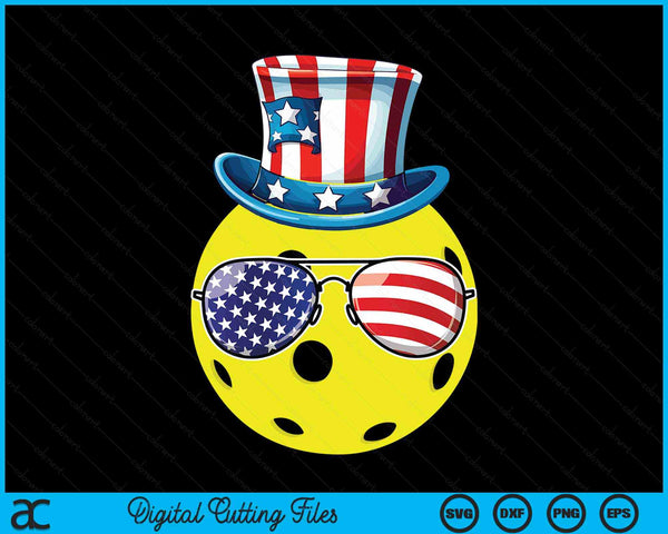4th Of July Pickleball Funny Patriotic Player Athlete SVG PNG Digital Cutting Files