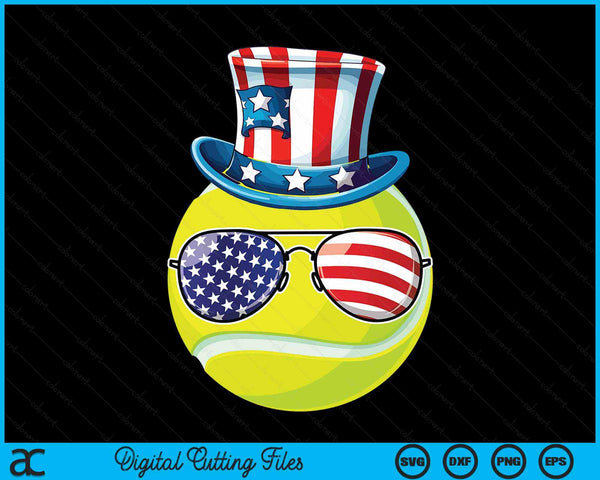 4th Of July Tennis Patriotic Player Athlete SVG PNG Digital Cutting Files