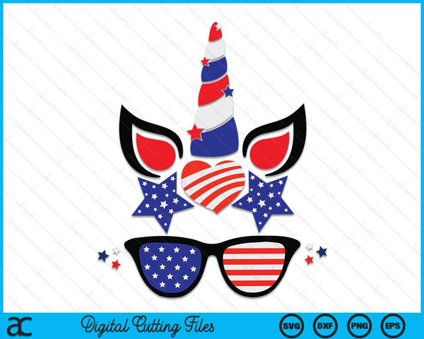4th Of July Unicorn American Flag Patriotic SVG PNG Digital Cutting Files