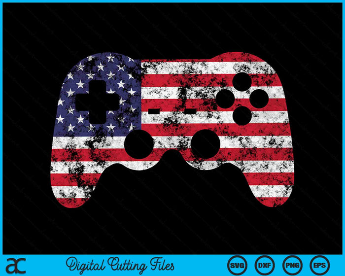 4th Of July Video Gaming Controller SVG PNG Cutting Printable Files