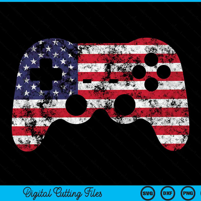 4th Of July Video Gaming Controller SVG PNG Cutting Printable Files