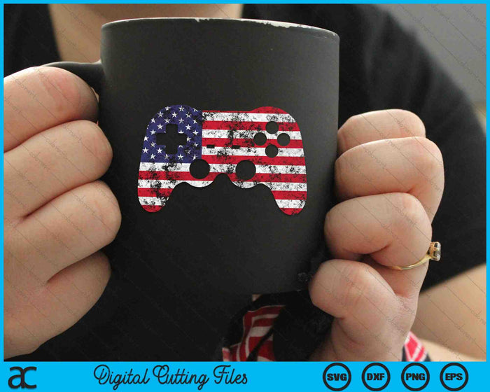 4th Of July Video Gaming Controller SVG PNG Cutting Printable Files