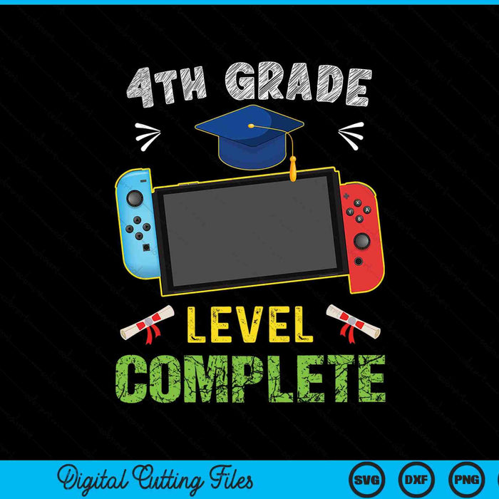 4th Grade Level Complete Graduation SVG PNG Cutting Printable Files
