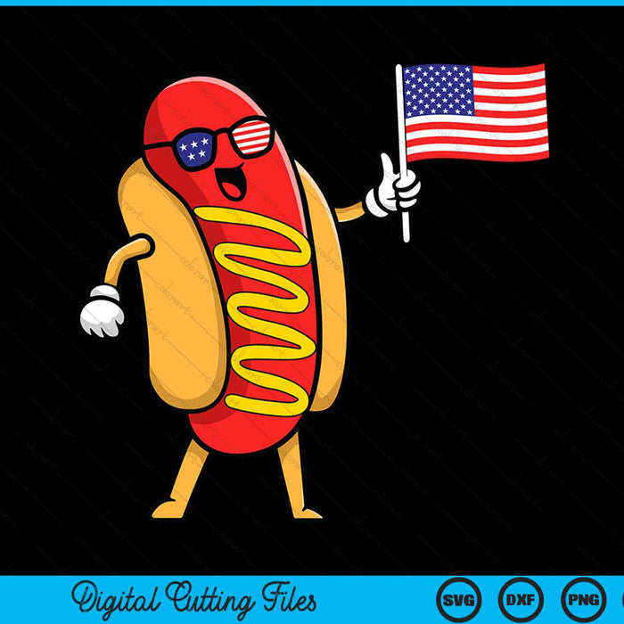 4th of July Hot Dog Hotdog SVG PNG Digital Cutting File