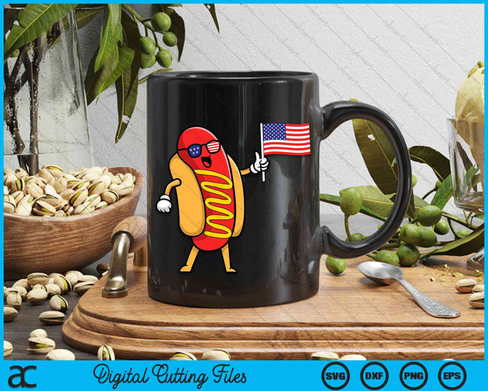 4th of July Hot Dog Hotdog SVG PNG Digital Cutting File