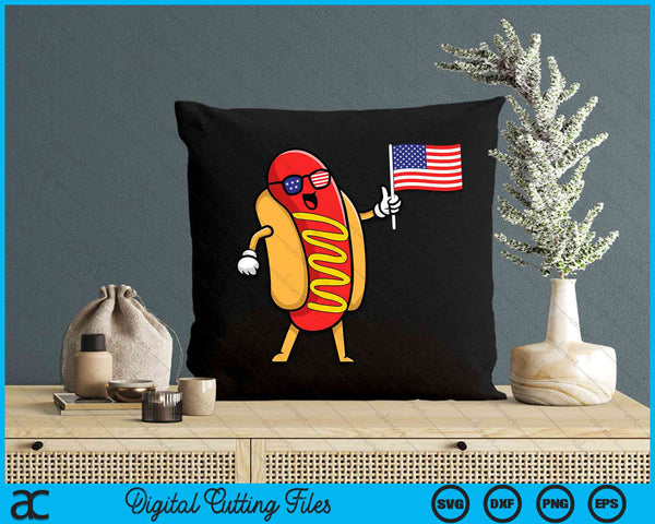 4th of July Hot Dog Hotdog SVG PNG Digital Cutting File