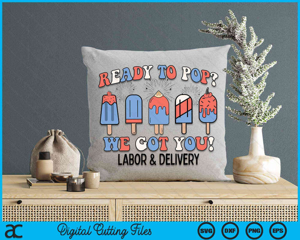 4th of July Labor and Delivery Nurse Ice Cream Postpartum SVG PNG Digital Cutting File