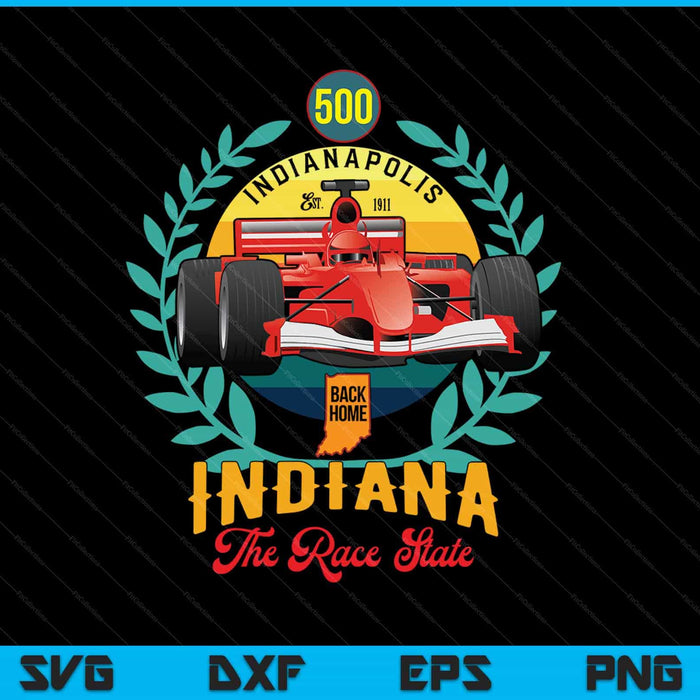 500 Indianapolis Indiana de Race State geruite vlag SVG PNG snijden afdrukbare bestanden