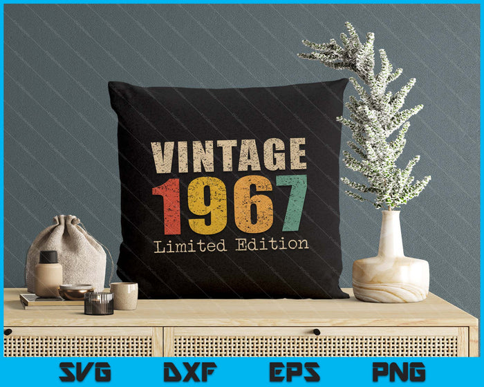 58 Year Old Gifts Vintage 1967 Limited Edition 58th Birthday SVG PNG Digital Printable Files