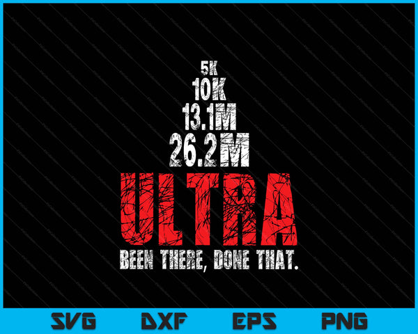 5k to ultra running marathon trail runner SVG cut file