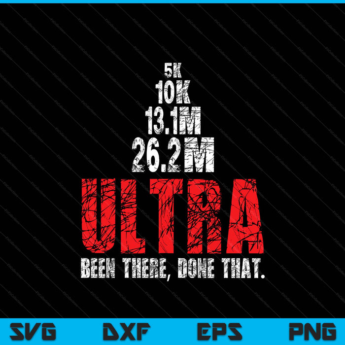 5k to ultra running marathon trail runner SVG cut file